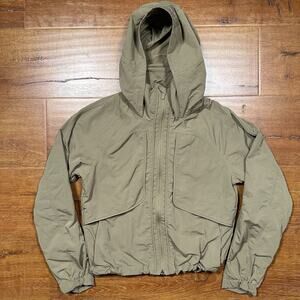 Lululemon Always Effortless Jacket Womens 2 Tan Full Zip Hoodie Modern Techwear